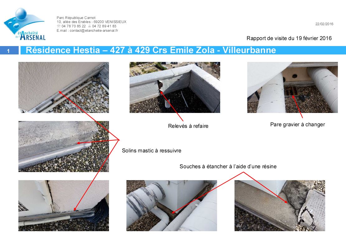 Rapport photo suite diagnostique